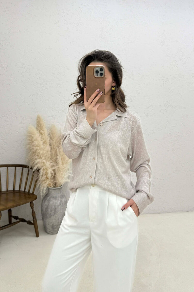 SIMPLE WOMAN SHIRT BEIGE/BEZHE - 3