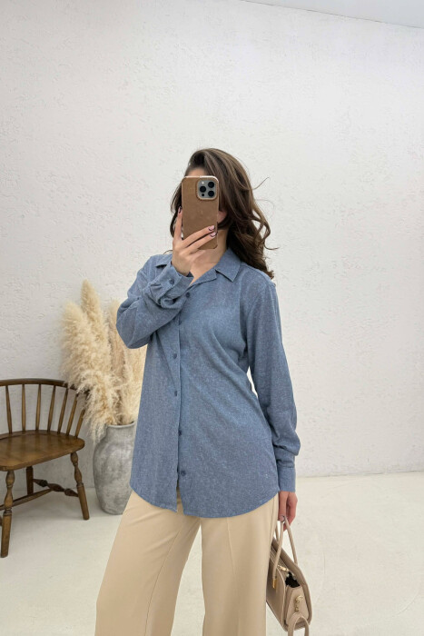 SIMPLE WOMAN SHIRT BLUE/BLU - 3
