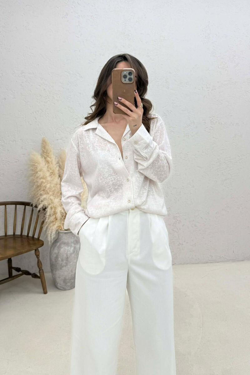 SIMPLE WOMAN SHIRT CREAM/KREM - 1