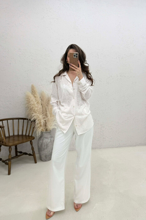 SIMPLE WOMAN SHIRT CREAM/KREM - 2