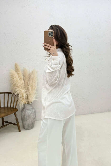 SIMPLE WOMAN SHIRT CREAM/KREM - 4