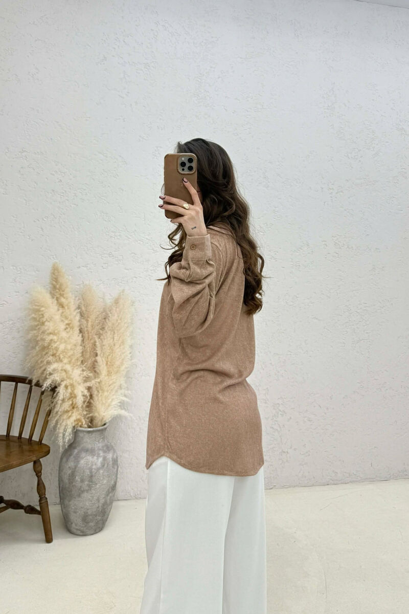 SIMPLE WOMAN SHIRT LIGHT BROWN/KAZB - 4