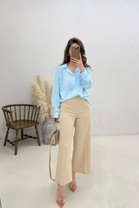 SIMPLE WOMAN SHIRT LIGHTBLUE/BZ - 2