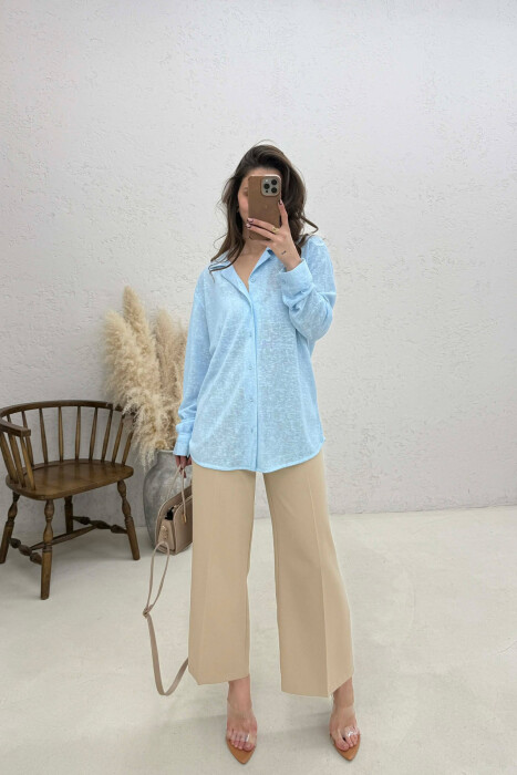 SIMPLE WOMAN SHIRT LIGHTBLUE/BZ - 3