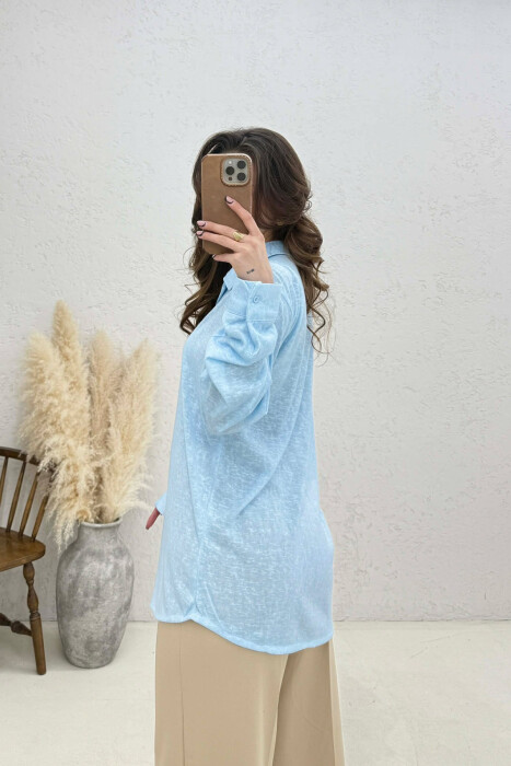 SIMPLE WOMAN SHIRT LIGHTBLUE/BZ - 4