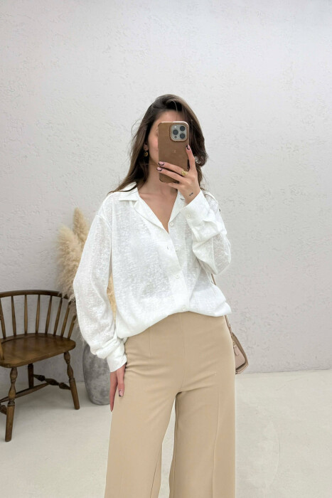 SIMPLE WOMAN SHIRT WHITE-E BARDHE 