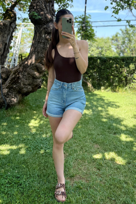 SIMPLE WOMAN SHORT JEANS LIGHTBLUE/BZ - 3