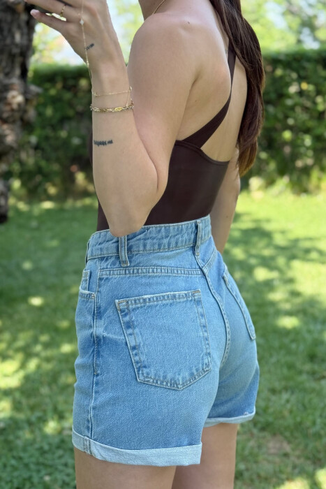 SIMPLE WOMAN SHORT JEANS LIGHTBLUE/BZ - 4