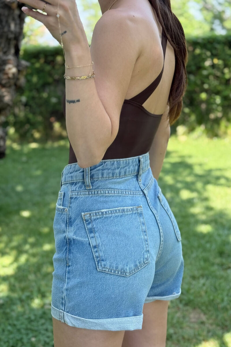 SIMPLE WOMAN SHORT JEANS LIGHTBLUE/BZ - 4