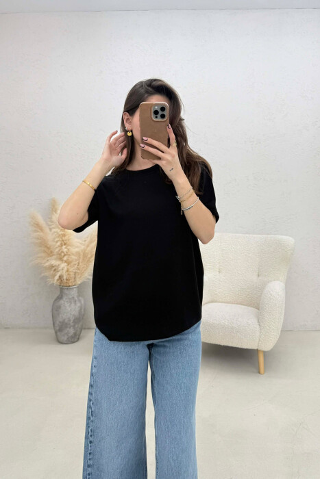 SIMPLE WOMAN T-SHIRT BLACK/ E ZEZE - 1