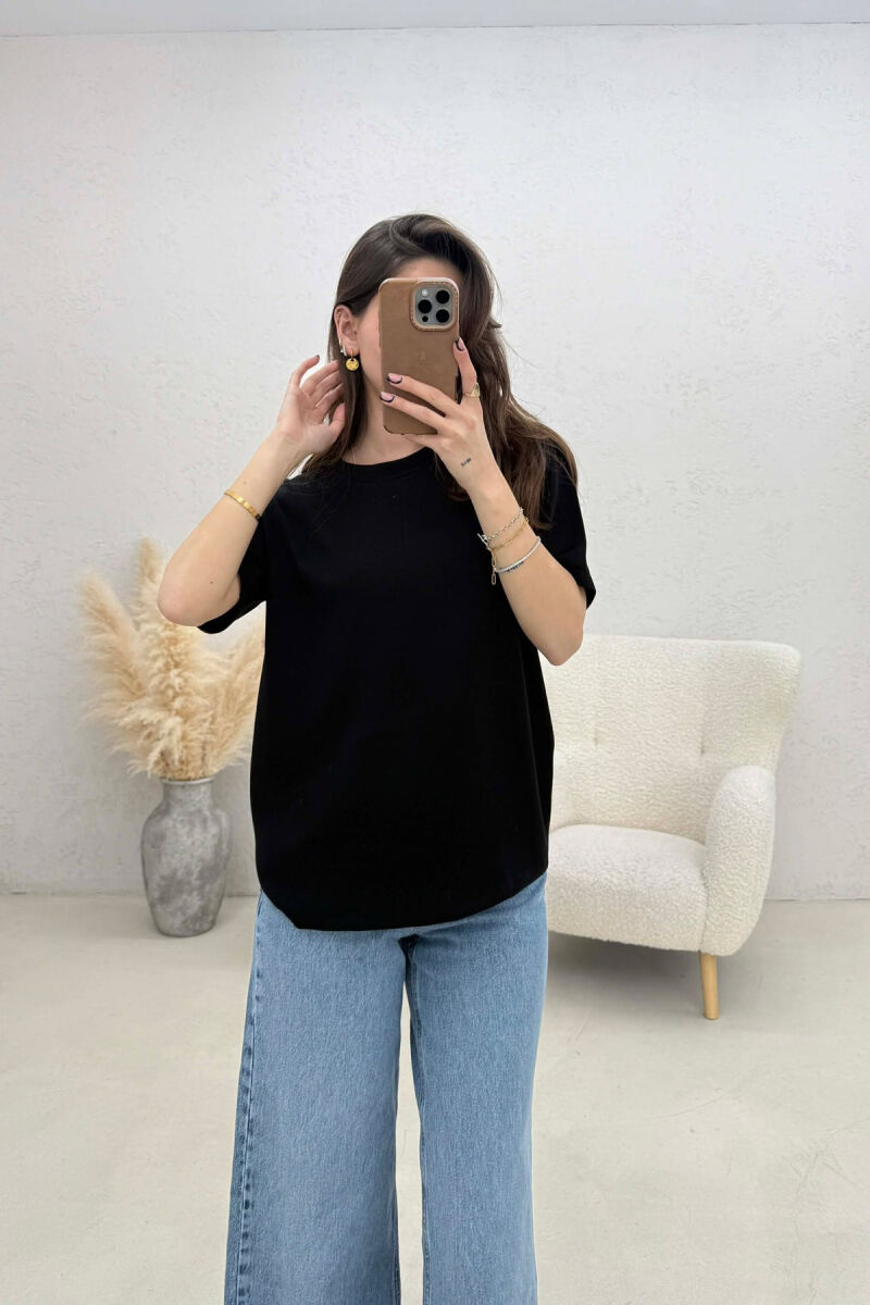 SIMPLE WOMAN T-SHIRT BLACK/ E ZEZE - 1