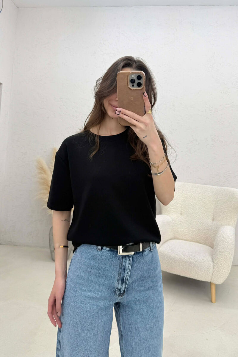 SIMPLE WOMAN T-SHIRT BLACK/ E ZEZE - 3