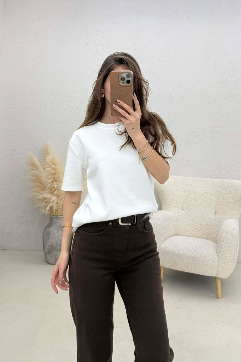 SIMPLE WOMAN T-SHIRT WHITE-E BARDHE - 1