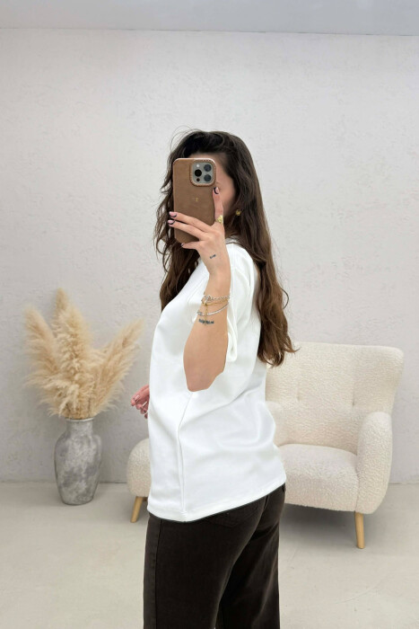SIMPLE WOMAN T-SHIRT WHITE-E BARDHE - 2