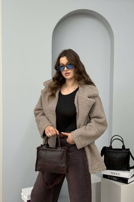 SIMPLE WRITTINGS LEATHER WOMEN BAG DARK BROWN/KAE - 4