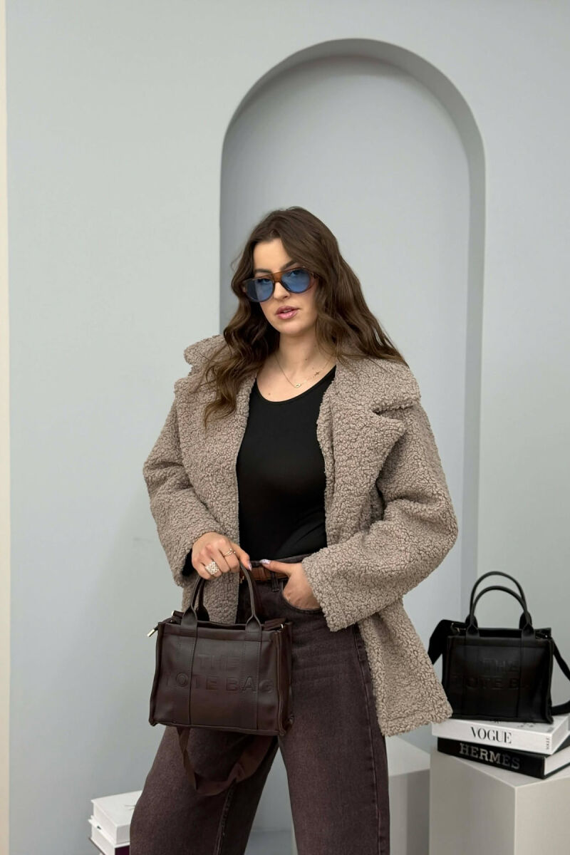 SIMPLE WRITTINGS LEATHER WOMEN BAG DARK BROWN/KAE - 4