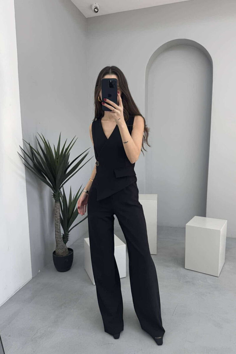 SLEVEELESS ONE COLOR WOMEN JUMPSUIT BLACK/ E ZEZE - 2