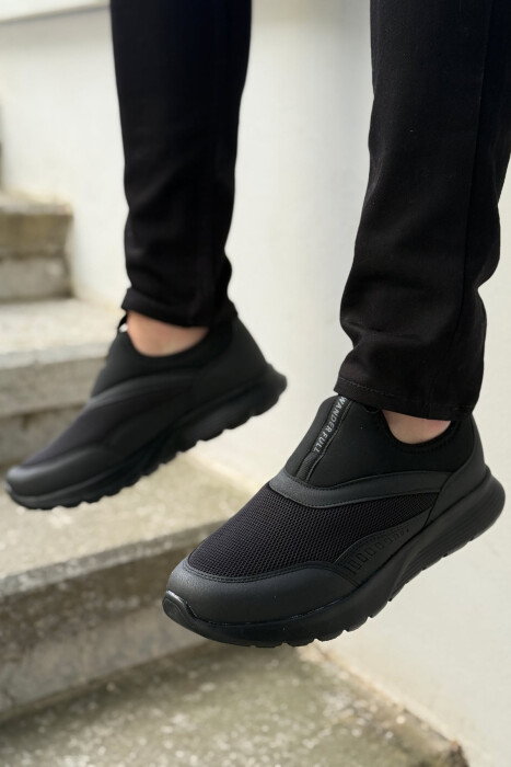 SLIP ON EVERYDAY SIMPLE MEN SNEAKERS BLACK/ E ZEZE - 2