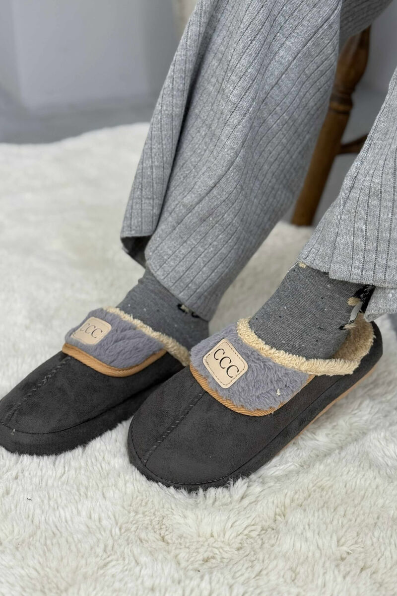 SMALL LOGO ONE COLOR WOMEN SLIPPERS GREY/GRI - 1