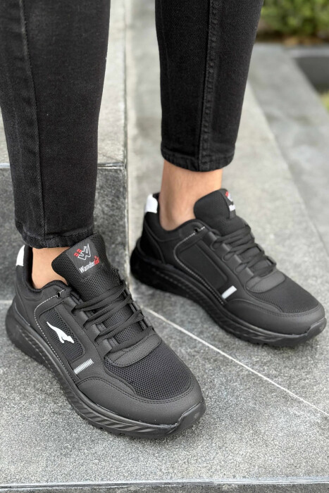 SMALL LOGO PLATFORM SIMPLE MEN SNEAKERS BLACK-WHITE/ZEBA 