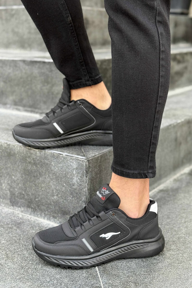 SMALL LOGO PLATFORM SIMPLE MEN SNEAKERS BLACK-WHITE/ZEBA - 2