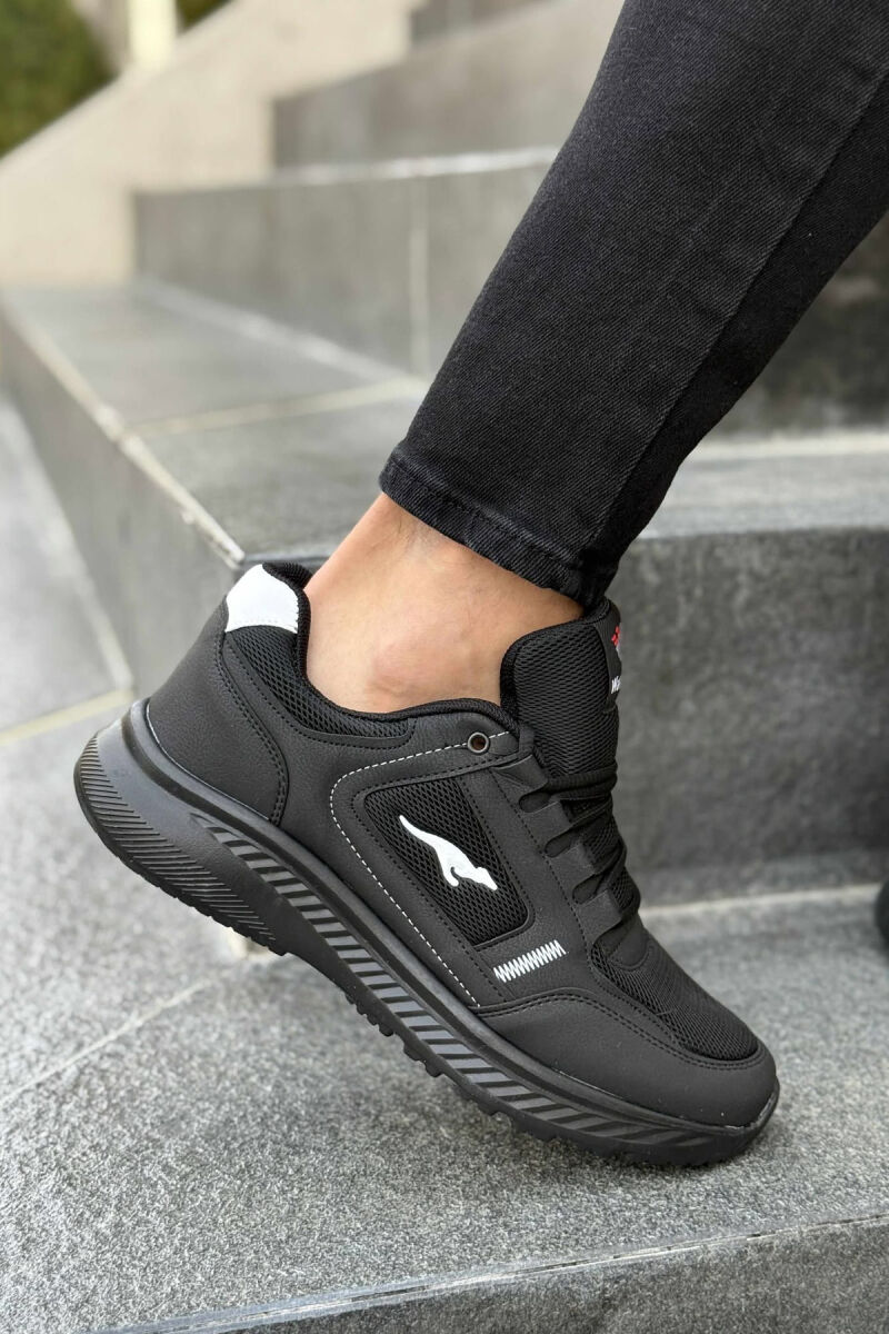 SMALL LOGO PLATFORM SIMPLE MEN SNEAKERS BLACK-WHITE/ZEBA - 3