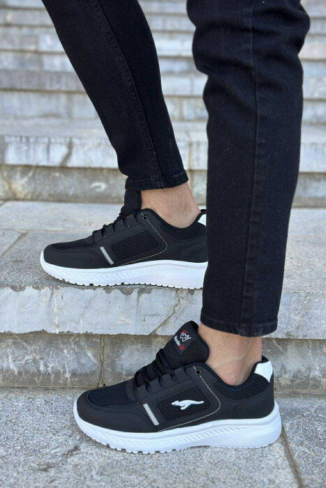 SMALL LOGO PLATFORM SIMPLE MEN SNEAKERS WHITE-BLACK/BAZE - 2