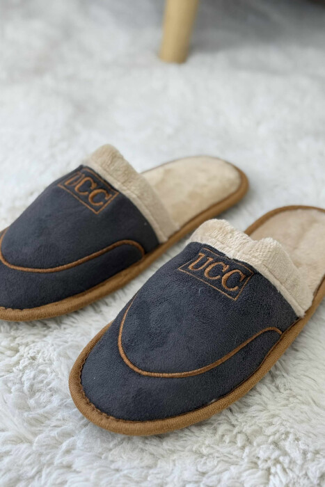 SMALL LOGO SIMPLE MEN SLIPPERS GREY/GRI - 2