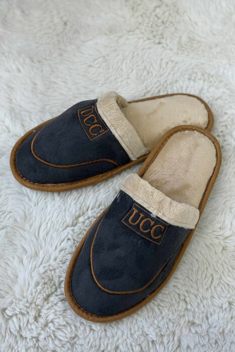 SMALL LOGO SIMPLE MEN SLIPPERS GREY/GRI - 3