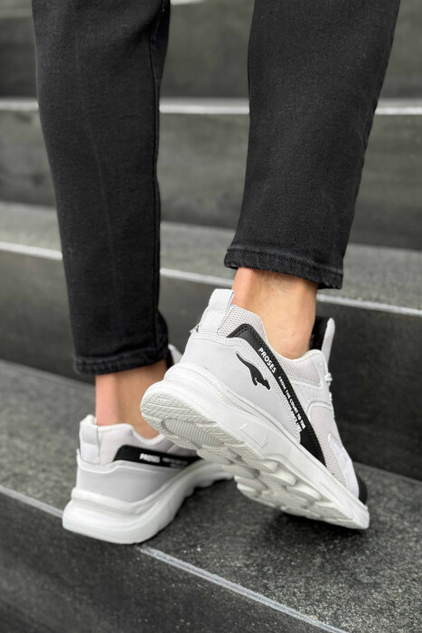 SMALL LOGO SIMPLE MEN SNEAKERS BLACK-LIGHT GREY/ZEGZ - 3