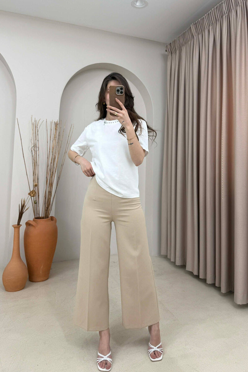 SPARKLING STONES NECK WOMAN T-SHIRT WHITE-E BARDHE - 3