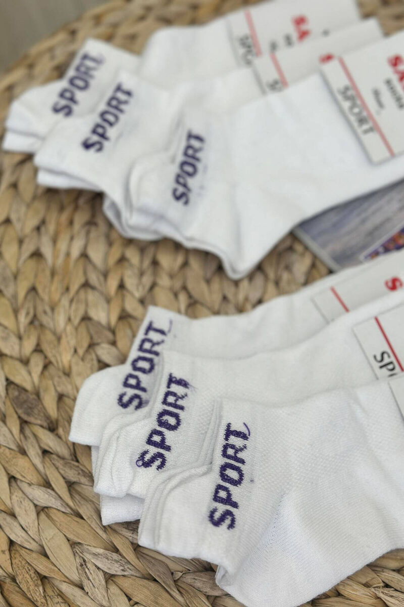 SPORT SIMPLE WOMAN ANKLE SOCKS WHITE-E BARDHE - 2