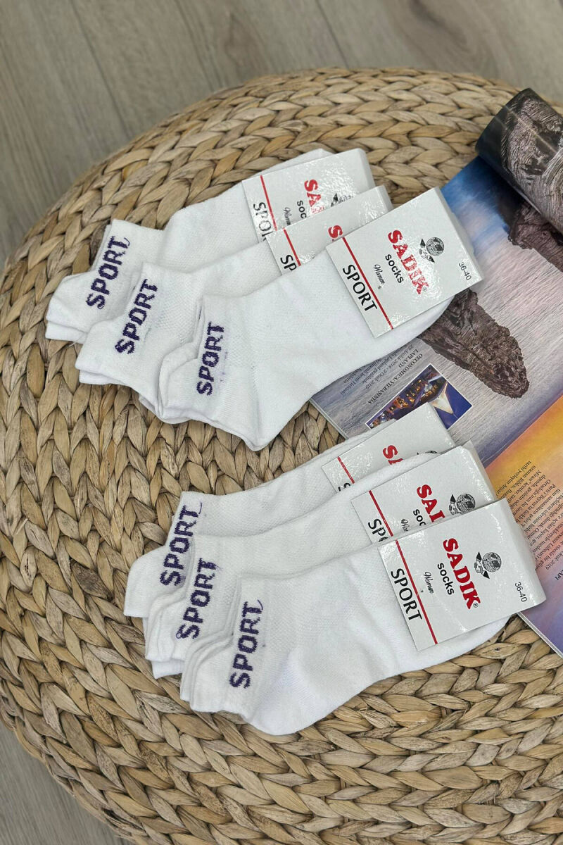 SPORT SIMPLE WOMAN ANKLE SOCKS WHITE-E BARDHE - 3