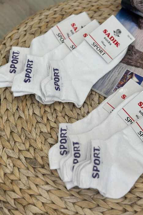 SPORT SIMPLE WOMAN ANKLE SOCKS WHITE-E BARDHE - 4