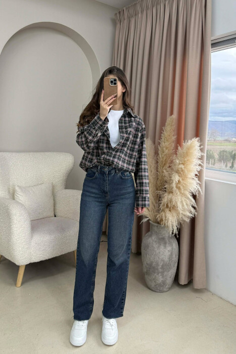 SQUARED DESIGN SIMPLE WOMEN SHIRT DARK GREY/GEE 