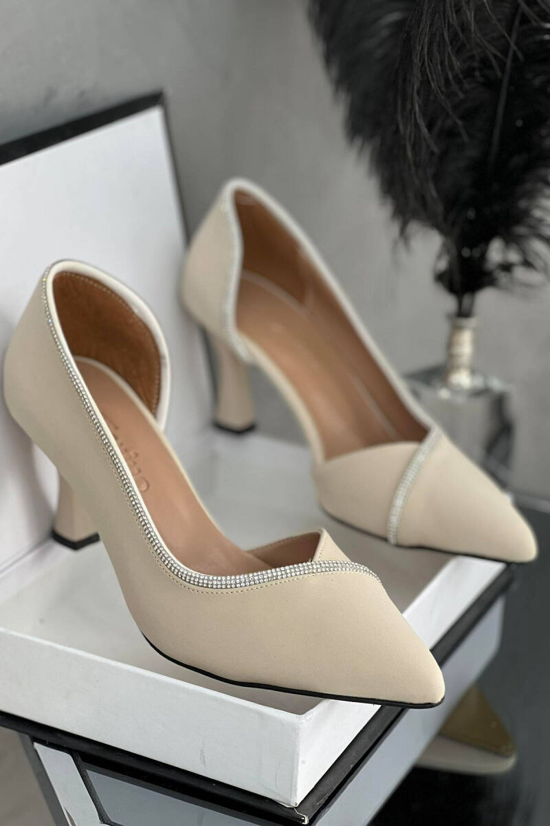 STONES ONE COLOR WOMAN HEELS CREAM/KREM - 1