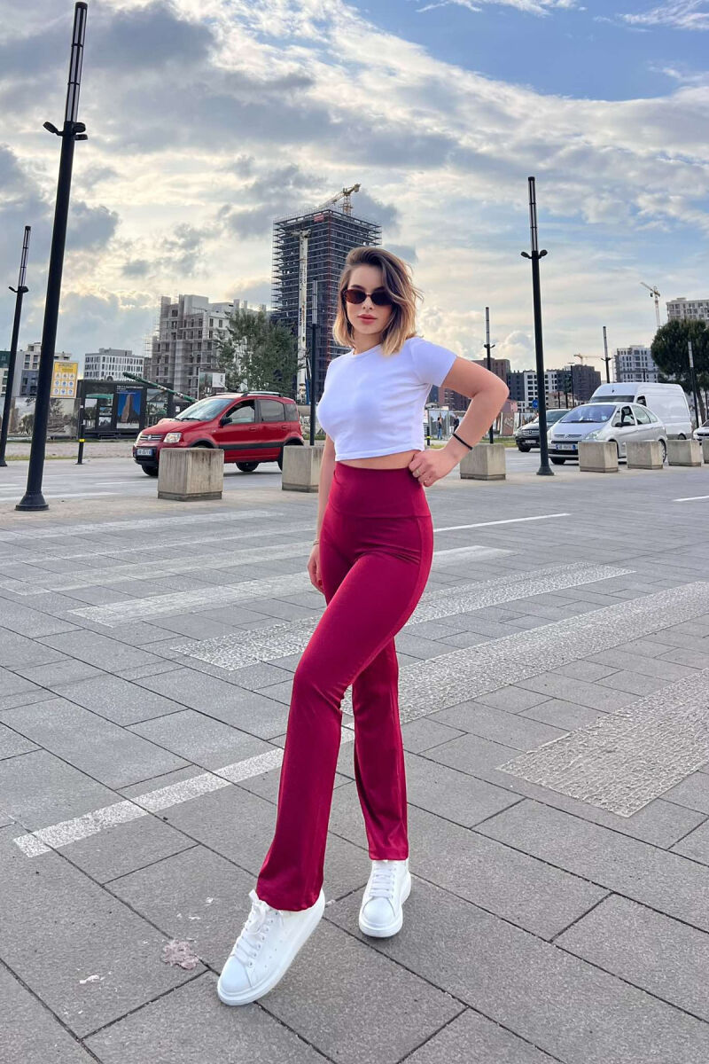 STREÇE TË THJESHTA PËR FEMRA NË NGJYRËN VISHNJË - 1