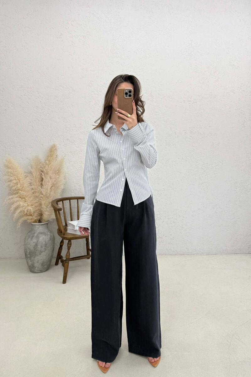 STRIPES DESIGN WOMAN SHIRT GREY/GRI - 2