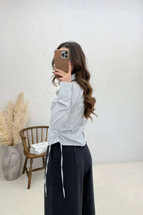 STRIPES DESIGN WOMAN SHIRT GREY/GRI - 4