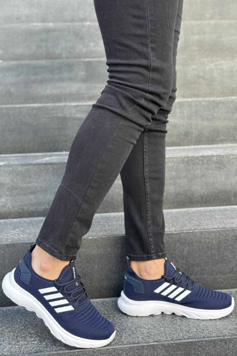 STRIPES SIMPLE MEN SNEAKERS BLUE-WHITE/BLBA - 2