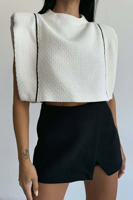 STRIPES SIMPLE WOMEN TANK TOP CREAM/KREM 