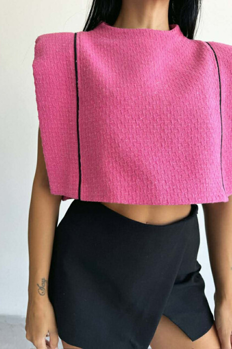 STRIPES SIMPLE WOMEN TANK TOP FUCHSIA/CIKLAMI - 5