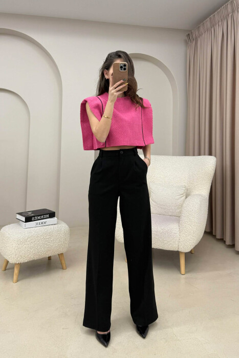 STRIPES SIMPLE WOMEN TANK TOP FUCHSIA/CIKLAMI - 2