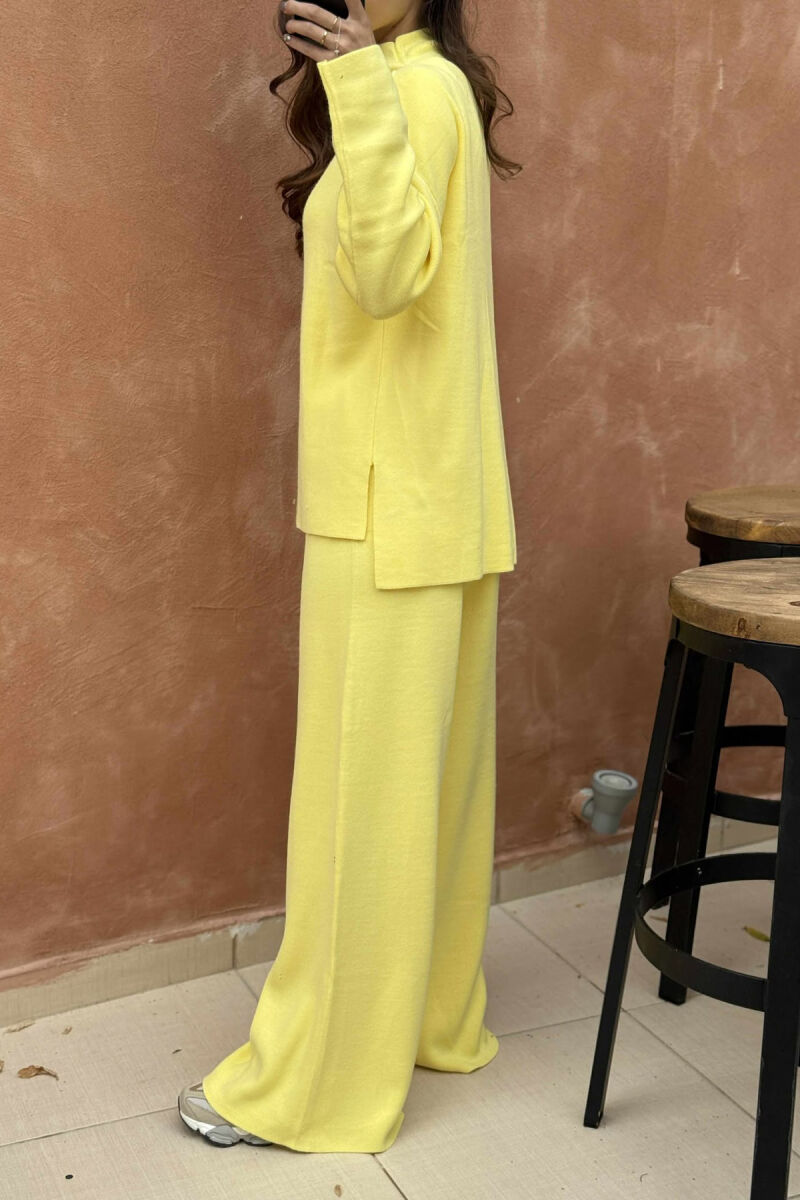 SWEATER+TROUSERS ONE COLOR KNIT WOMEN SET YELLOW/E VERDHE - 4