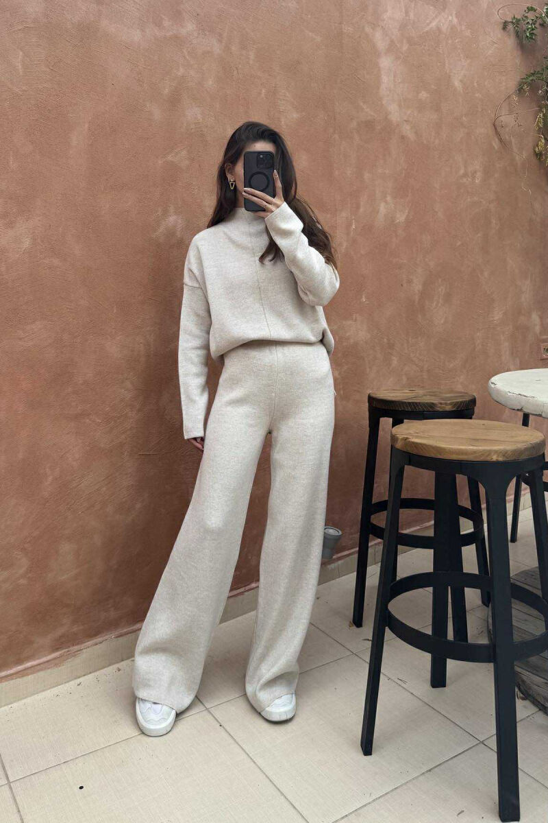 SWEATER+TROUSERS ONE COLOR WOMAN SET BEIGE/BEZHE - 4