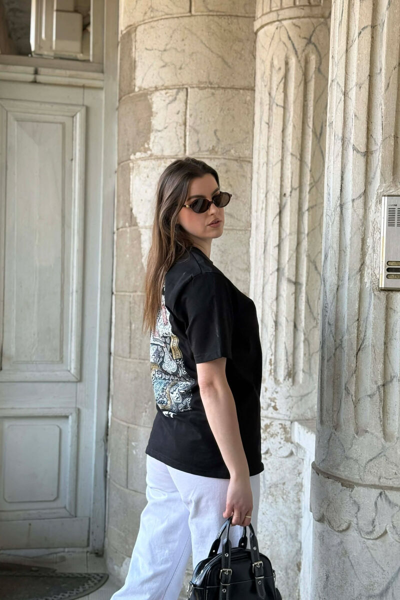 T-SHIRT I THJESHTE ME SHKRIME PER FEMRA NE NGJYREN E ZEZE - 2