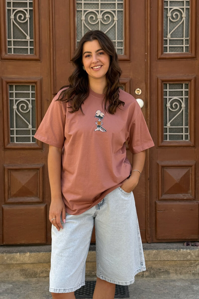 T-SHIRT I THJESHTË ME IMAZH PËR FEMRA NË NGJYRËN UTHULL - 2