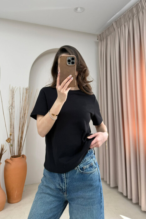 T-SHIRT I THJESHTE NJE NGJYRESH PER FEMRA NE NGJYRE TE ZEZE - 3