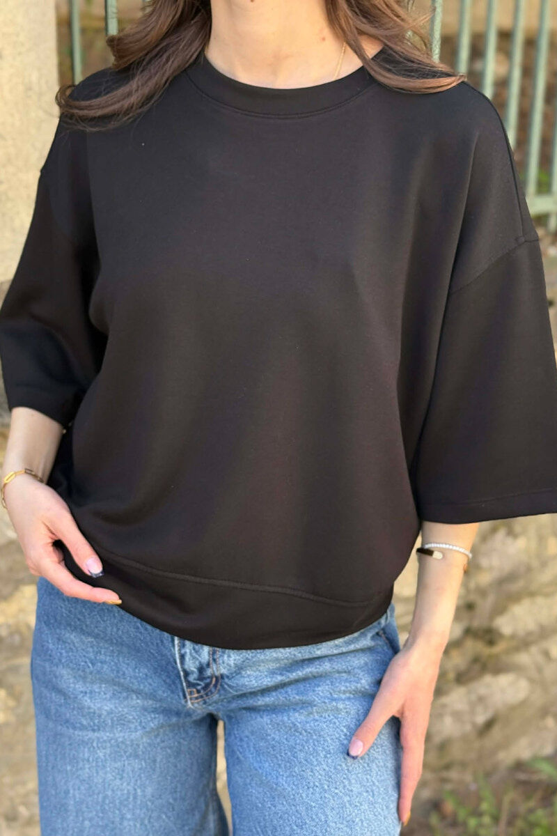 T-SHIRT I THJESHTE NJE NGJYRESH PER FEMRA NE NGJYRE TE ZEZE - 3