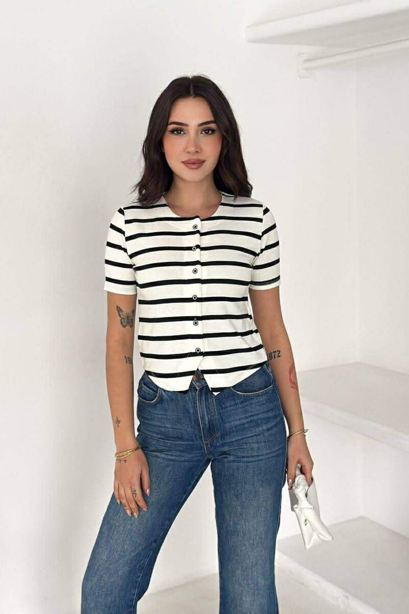 T-SHIRT ME DIZJAN VIJASH PER FEMRA NE NGJYRE TE BARDHE - 1